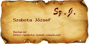 Szobota József névjegykártya