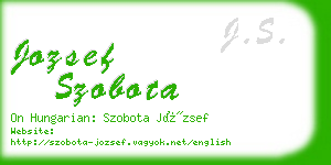 jozsef szobota business card